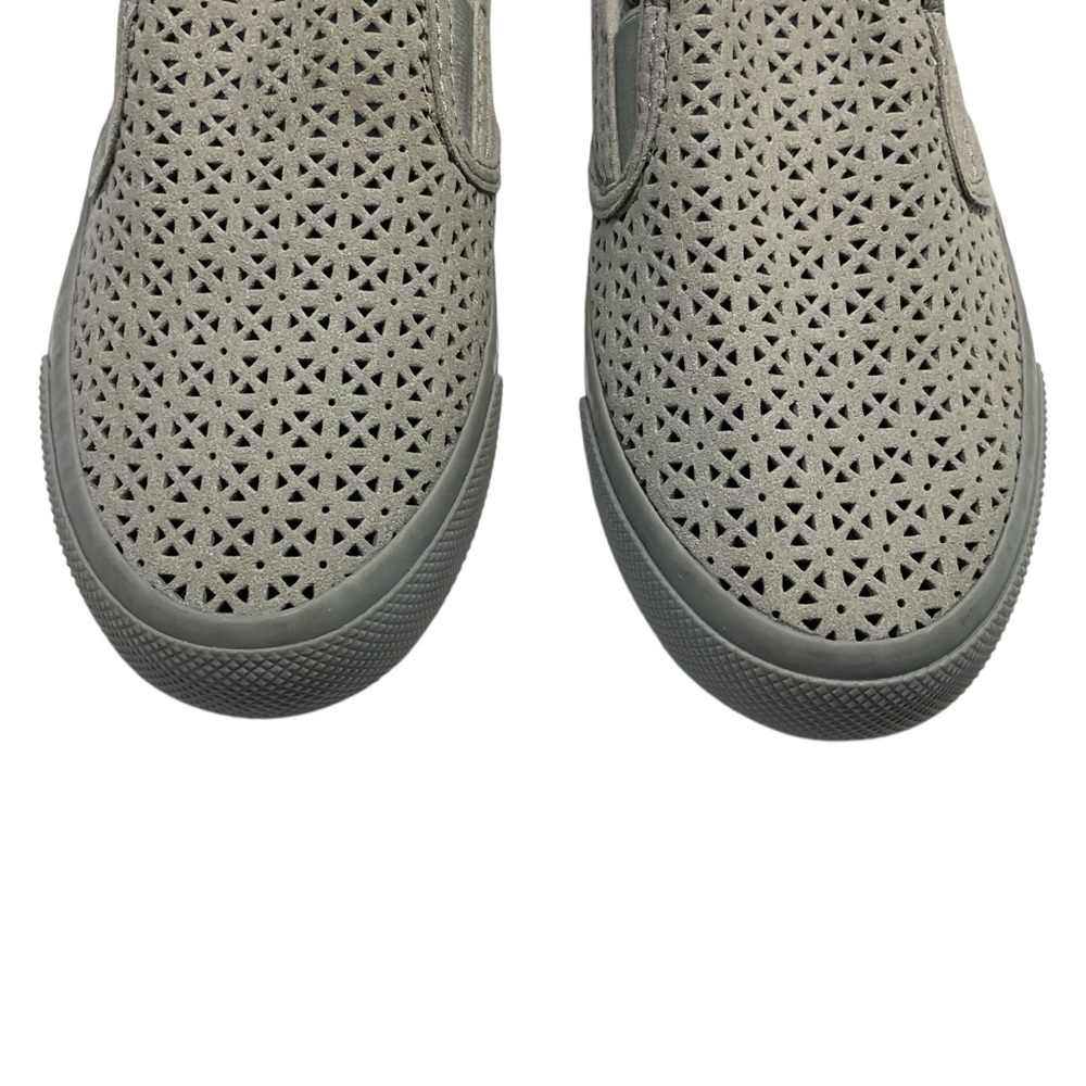 Sperry Women's Top Sider Seaside Perforated Cut-Out Gray Slip On Sneaker Sz. 8 - Picture 3 of 11
